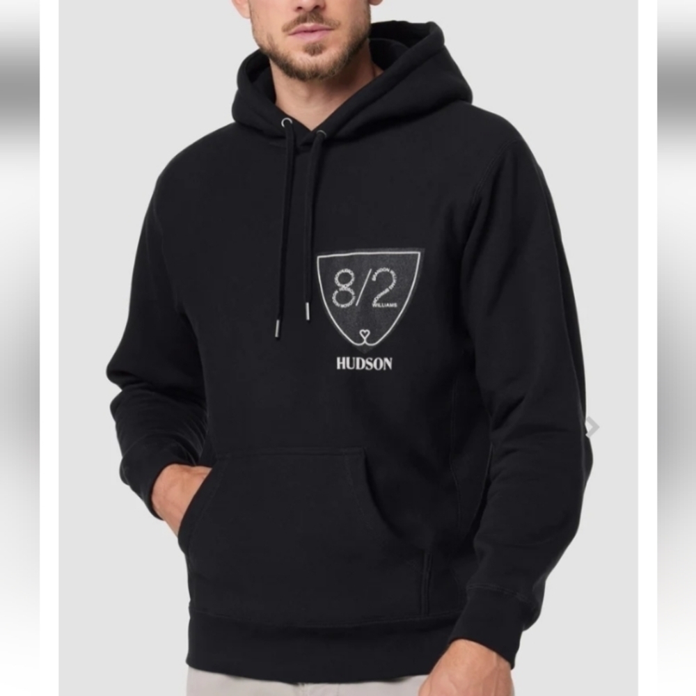 Hudson x Brandon Williams Eight Two Hoodie Large NWT Black Designer Streetwear